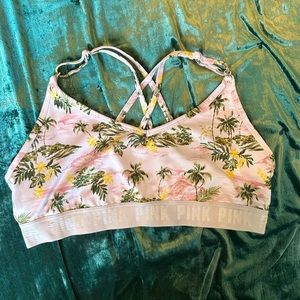 VS PINK PALM TREE SPORTS BRA